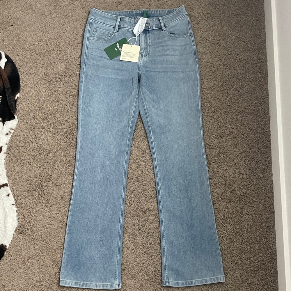 HALARA Light Blue Straight Leg Jeans